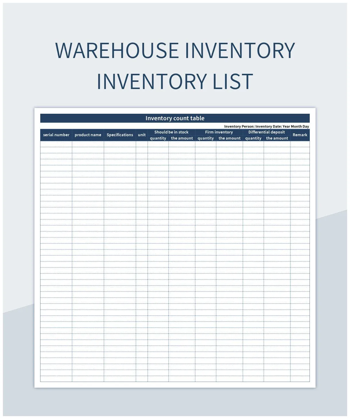 Inventory policy