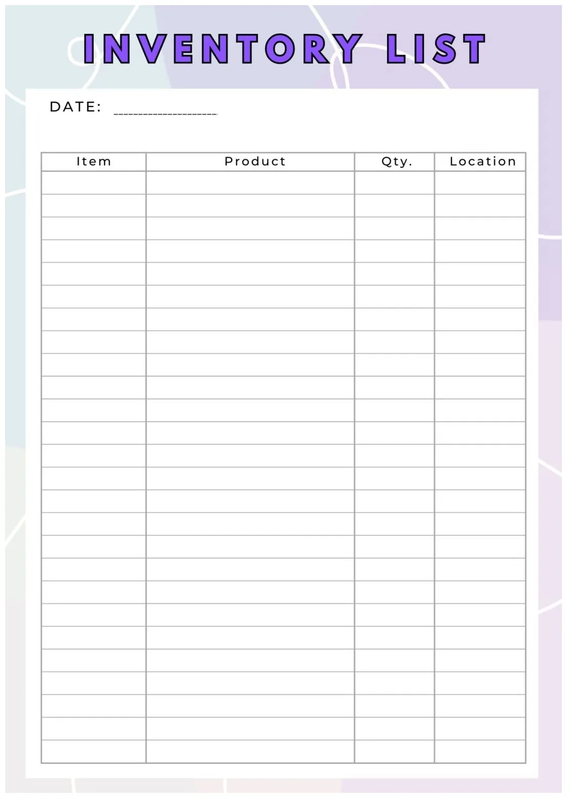 Sheet templates artofit