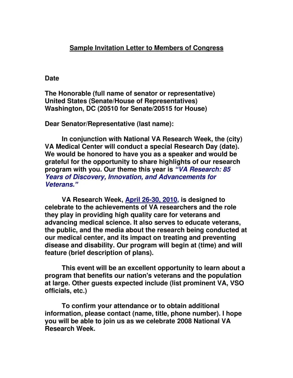 Free printable invitation letter templates [pdf, word]