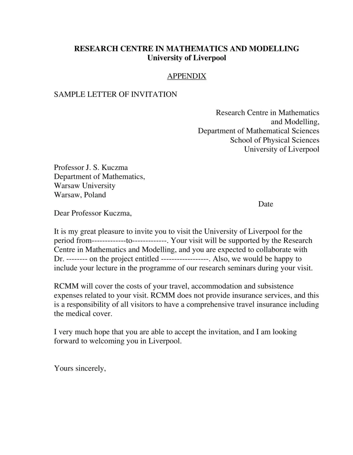 Free printable invitation letter templates [pdf, word]