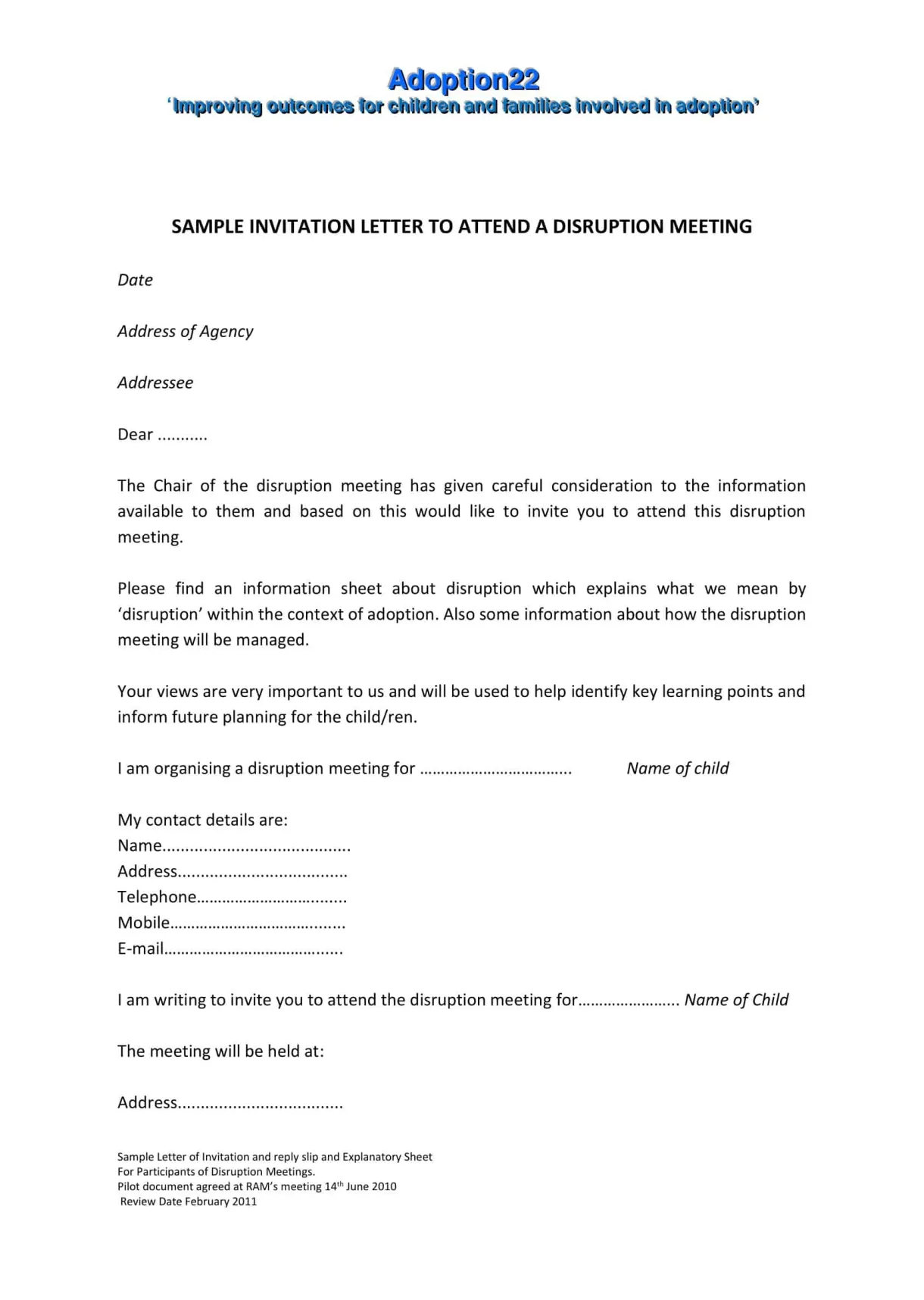 Free printable invitation letter templates [pdf, word]