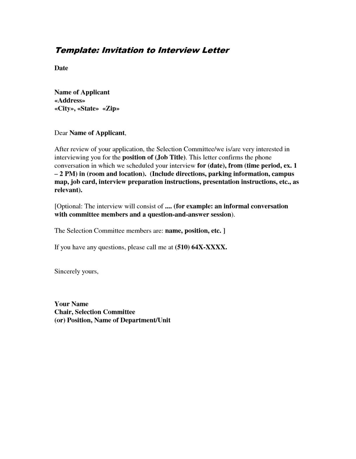 Interview invitation fotolip