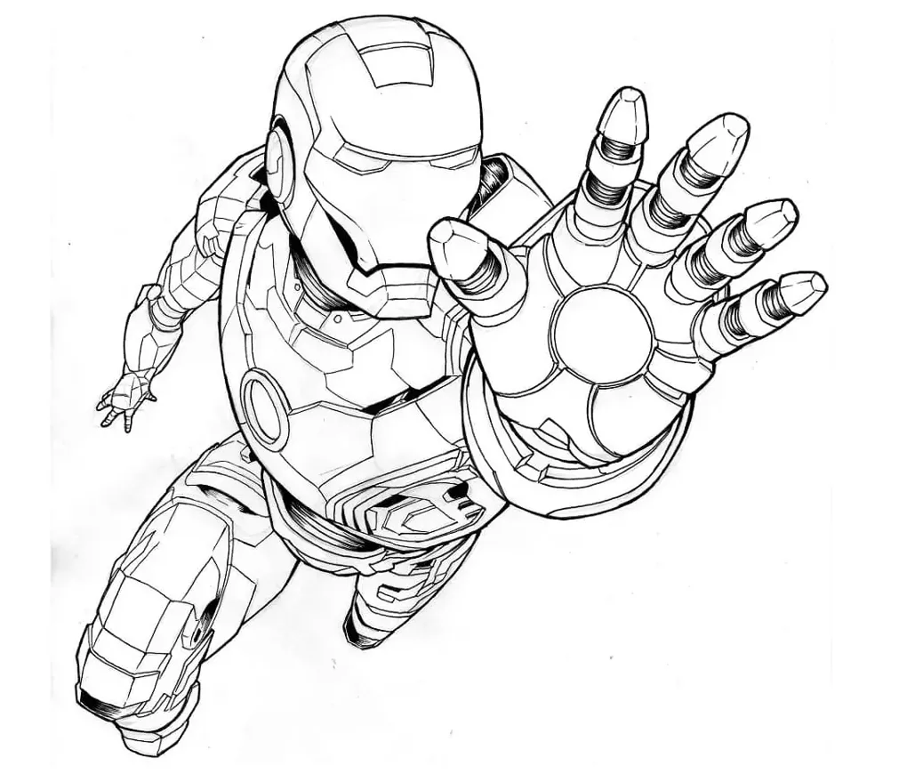 Iron man coloring page