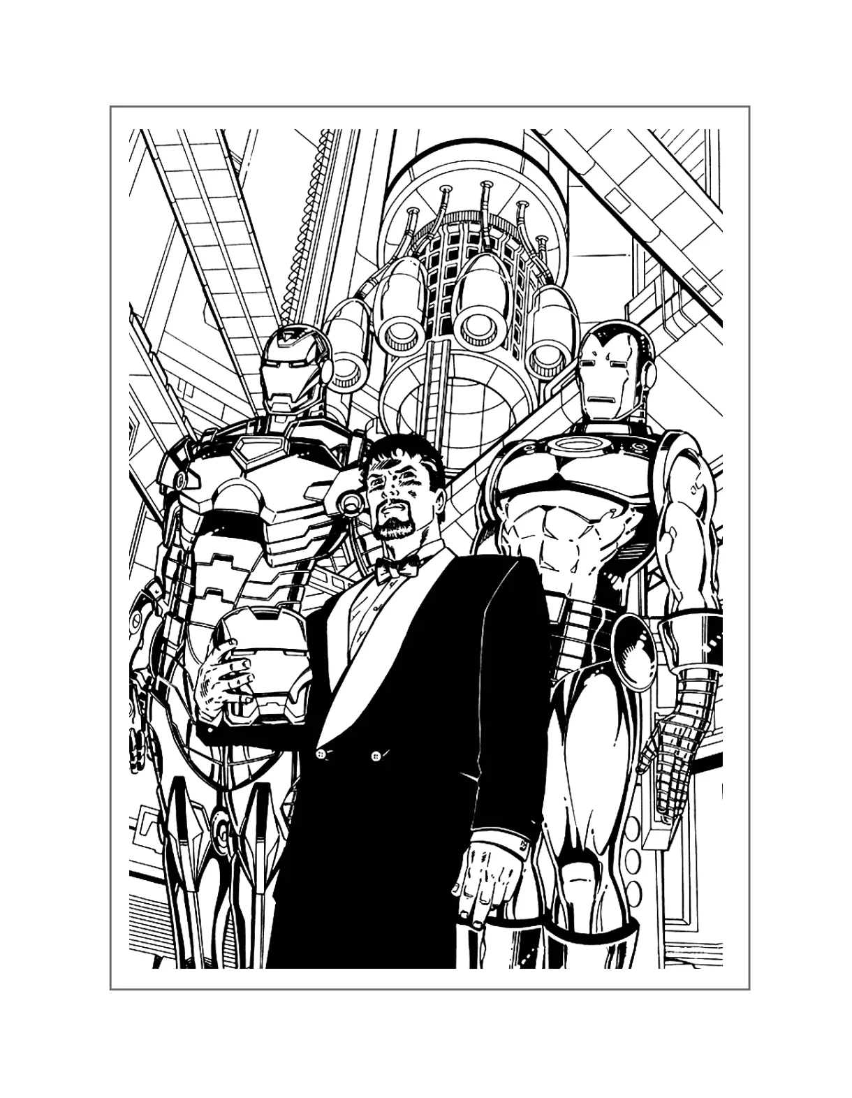 Iron man suit coloring pages