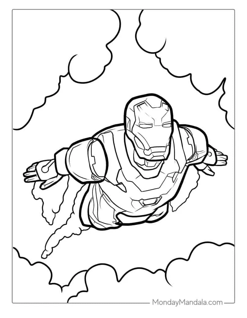 Iron man suit coloring pages
