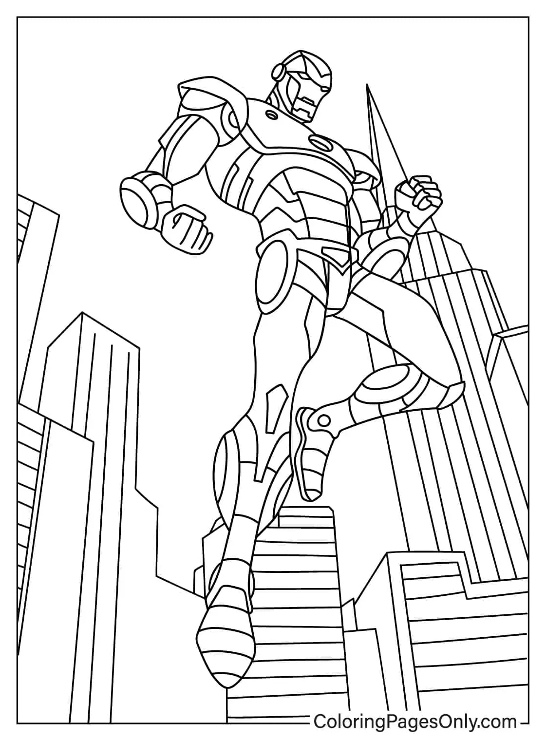 Iron man flying coloring pages [2025]