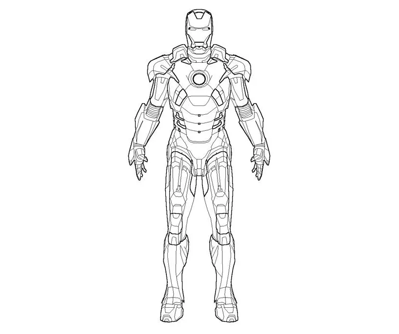 Iron man suit coloring pages