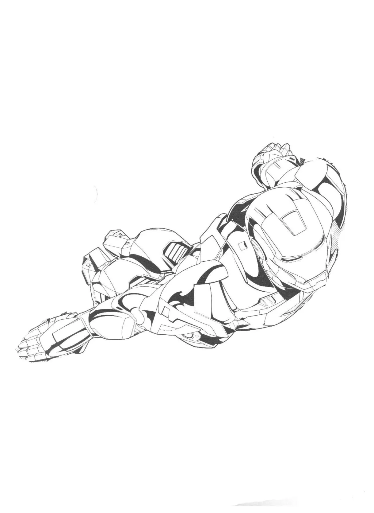 Flying-iron-man-coloring-page printable coloring pages