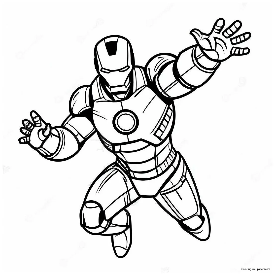Iron man flying in his suit coloring page 3021-2405