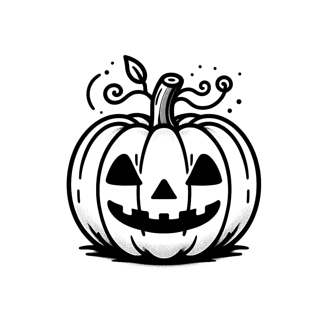 Simple jack o lantern coloring page download, print or color online