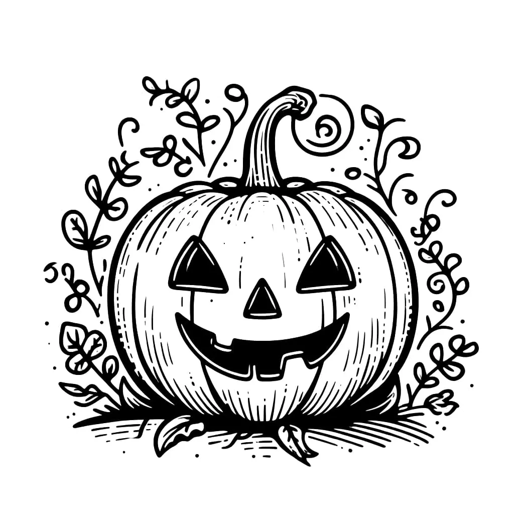 Jack o lantern halloween coloring page download, print or color