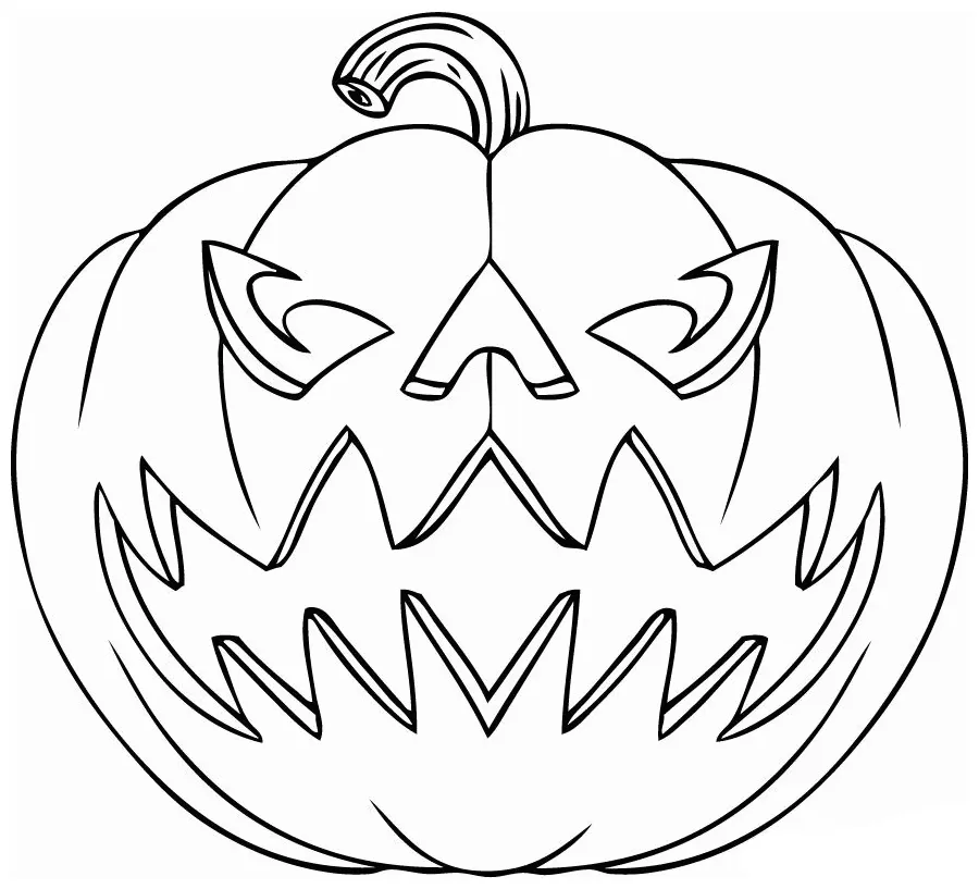 Jack o' lantern coloring page