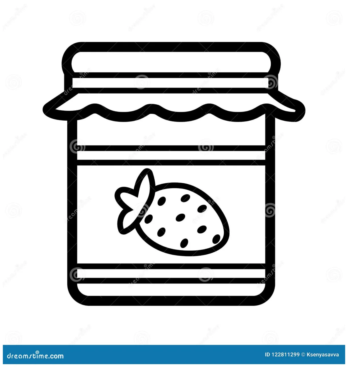 Coloring book, jam-jar stock vector. illustration of child 122811299