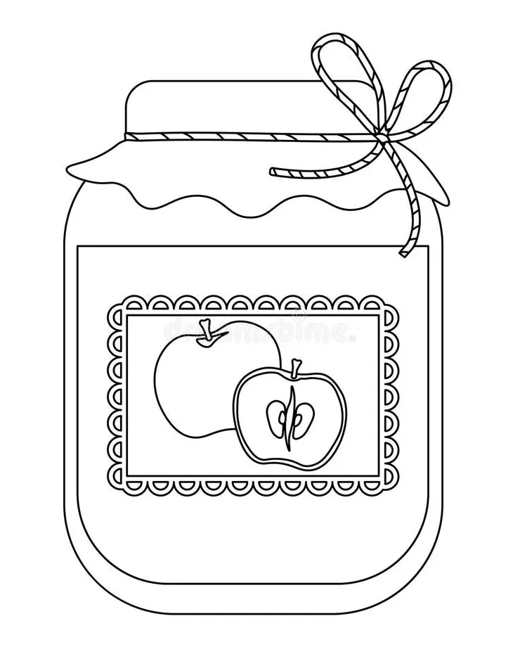 Jar of jam coloring pages [2025]