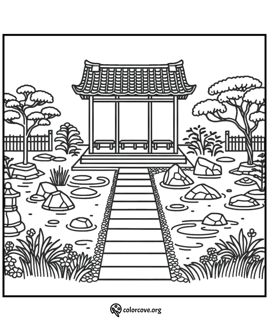 45 Free Japanese Garden Coloring Pages – The Color Cove
