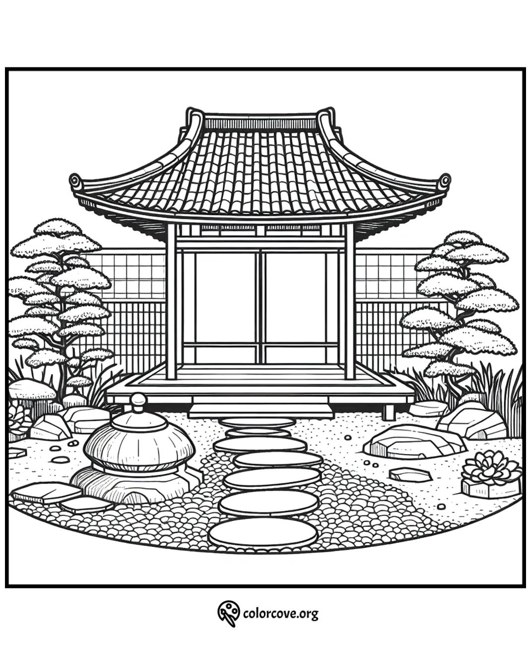 45 Free Japanese Garden Coloring Pages – The Color Cove