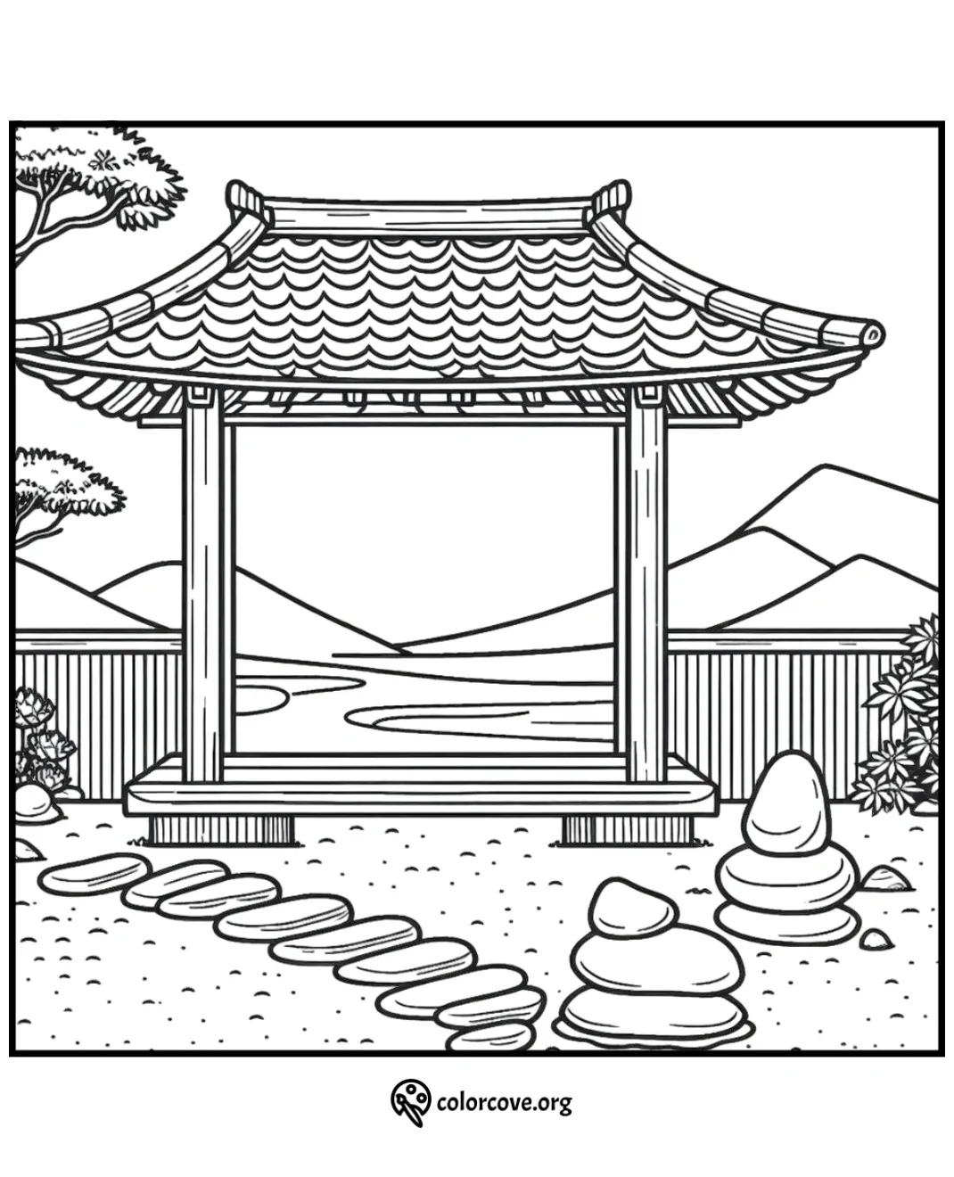 45 Free Japanese Garden Coloring Pages – The Color Cove