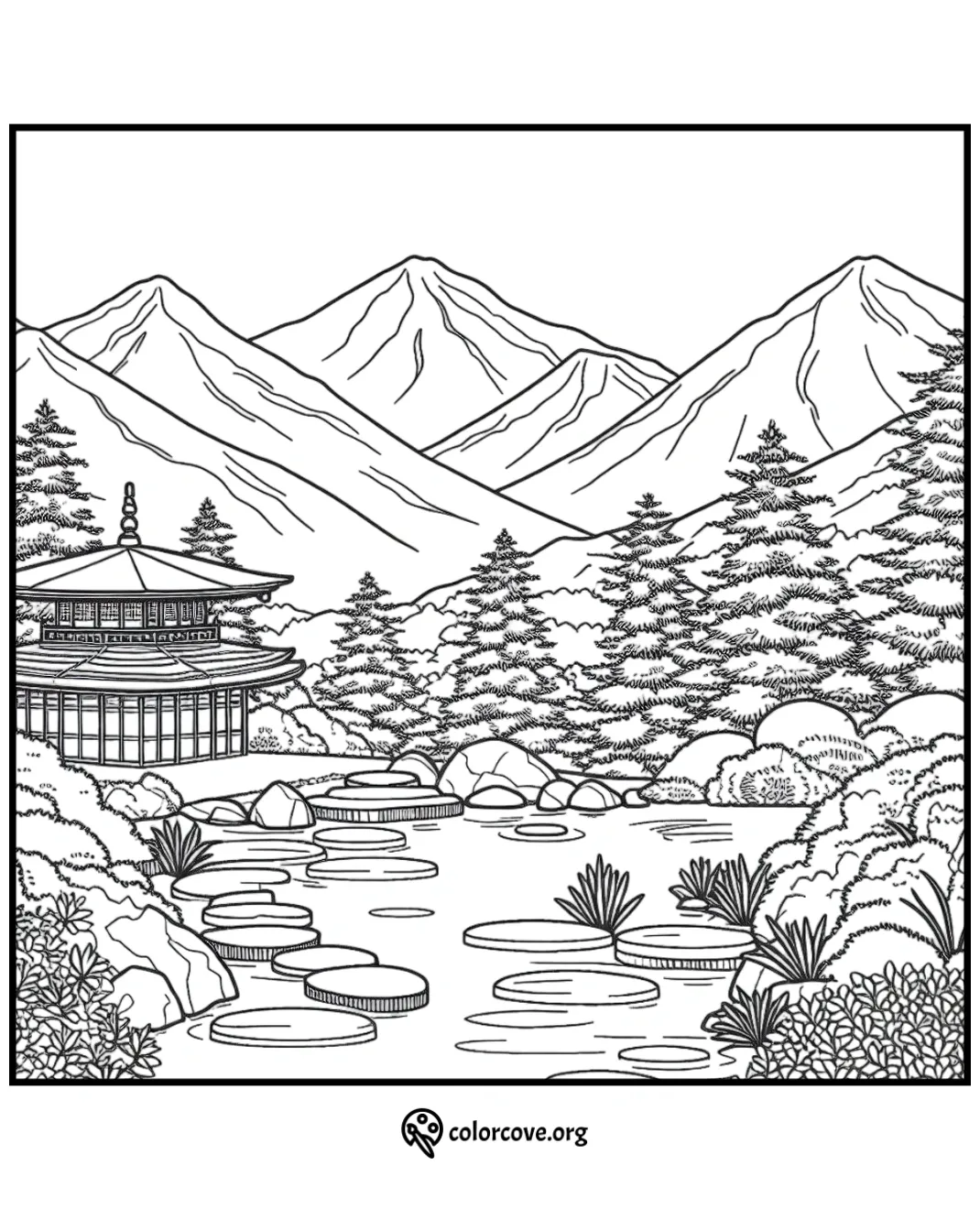 45 Free Japanese Garden Coloring Pages – The Color Cove