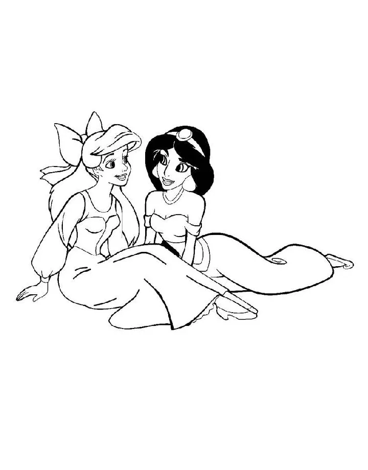 Jasmine coloring pages free printable pdf