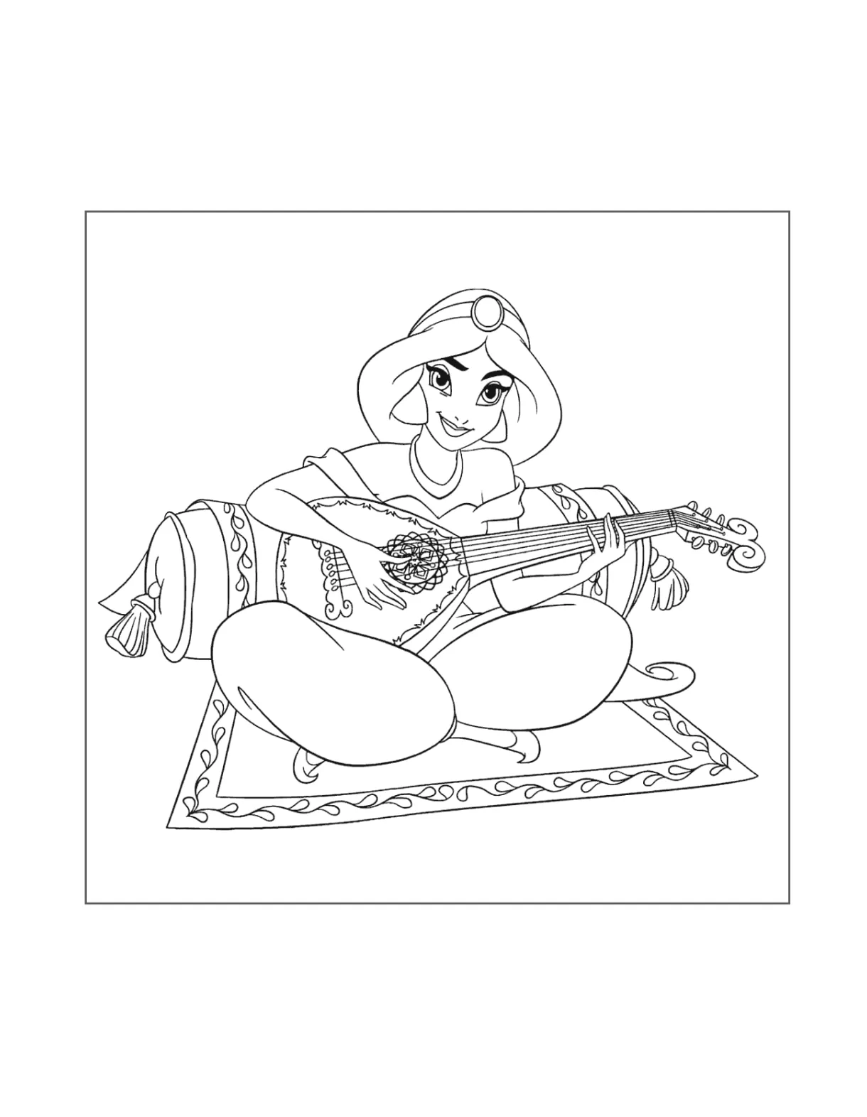 Aladdin magic carpet coloring page aladin with magic carpet coloring