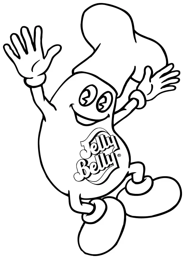 Jelly bean coloring pages coloring home printable coloring page