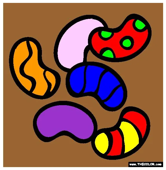 Free jelly beans online coloring jelly