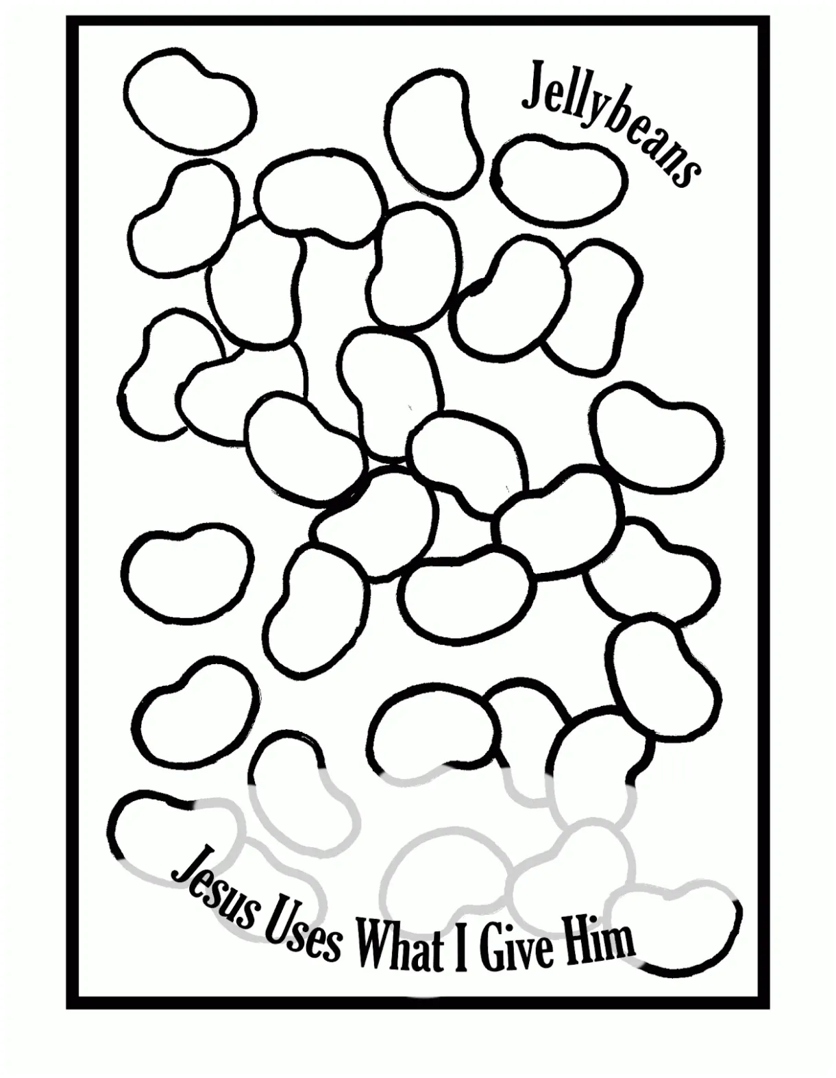 Jelly bean coloring page coloring home printable coloring page