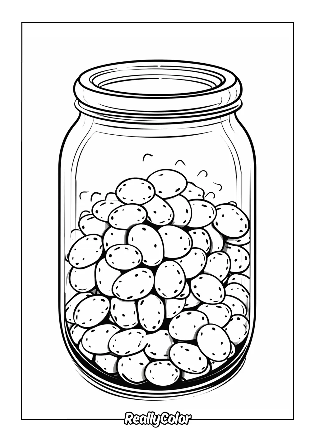 Free printable jelly bean coloring pages