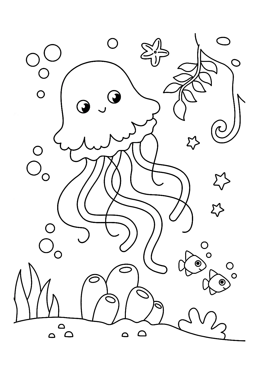 30+ jellyfish coloring pages free printable pdf & online coloring
