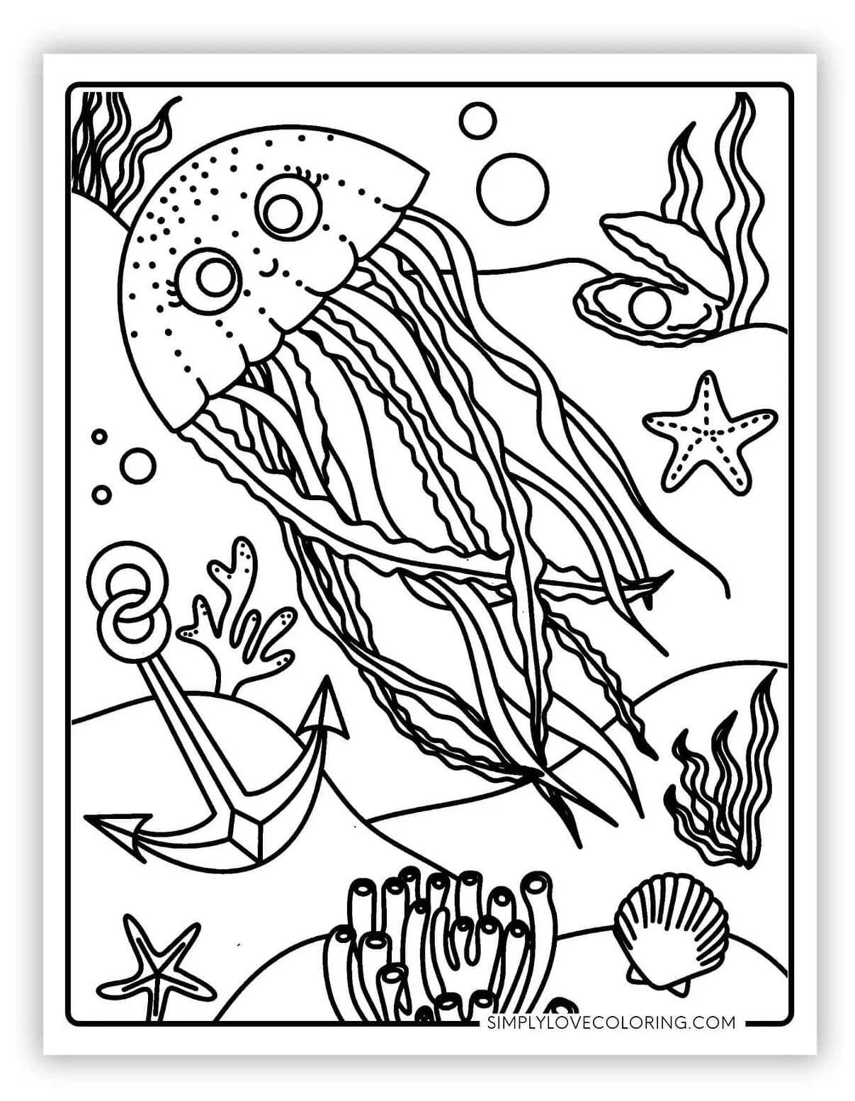 32 jellyfish coloring pages free pdf printables simply love coloring printable coloring page