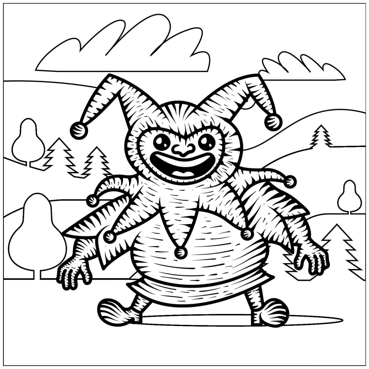 Jester coloring page - ColouringPages