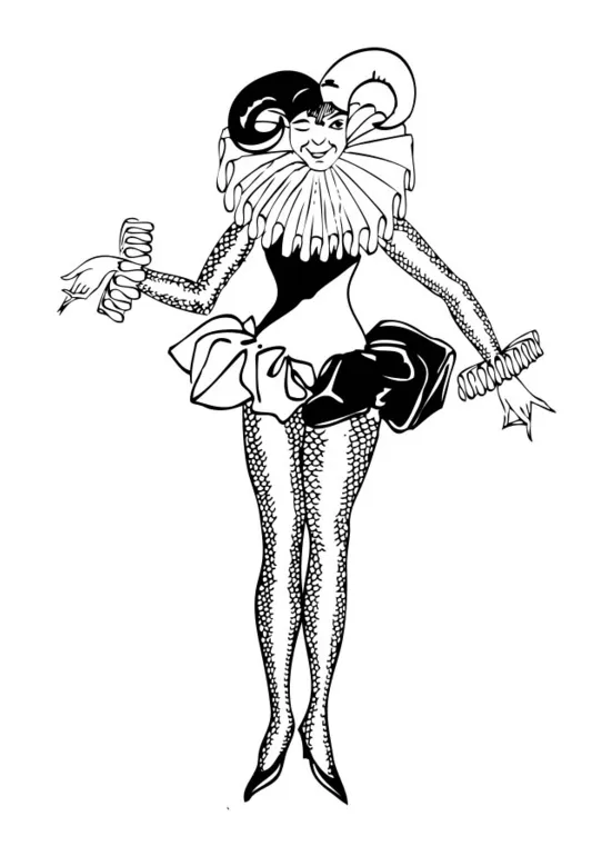 Coloring Page Jester - Free printables - Img 17406