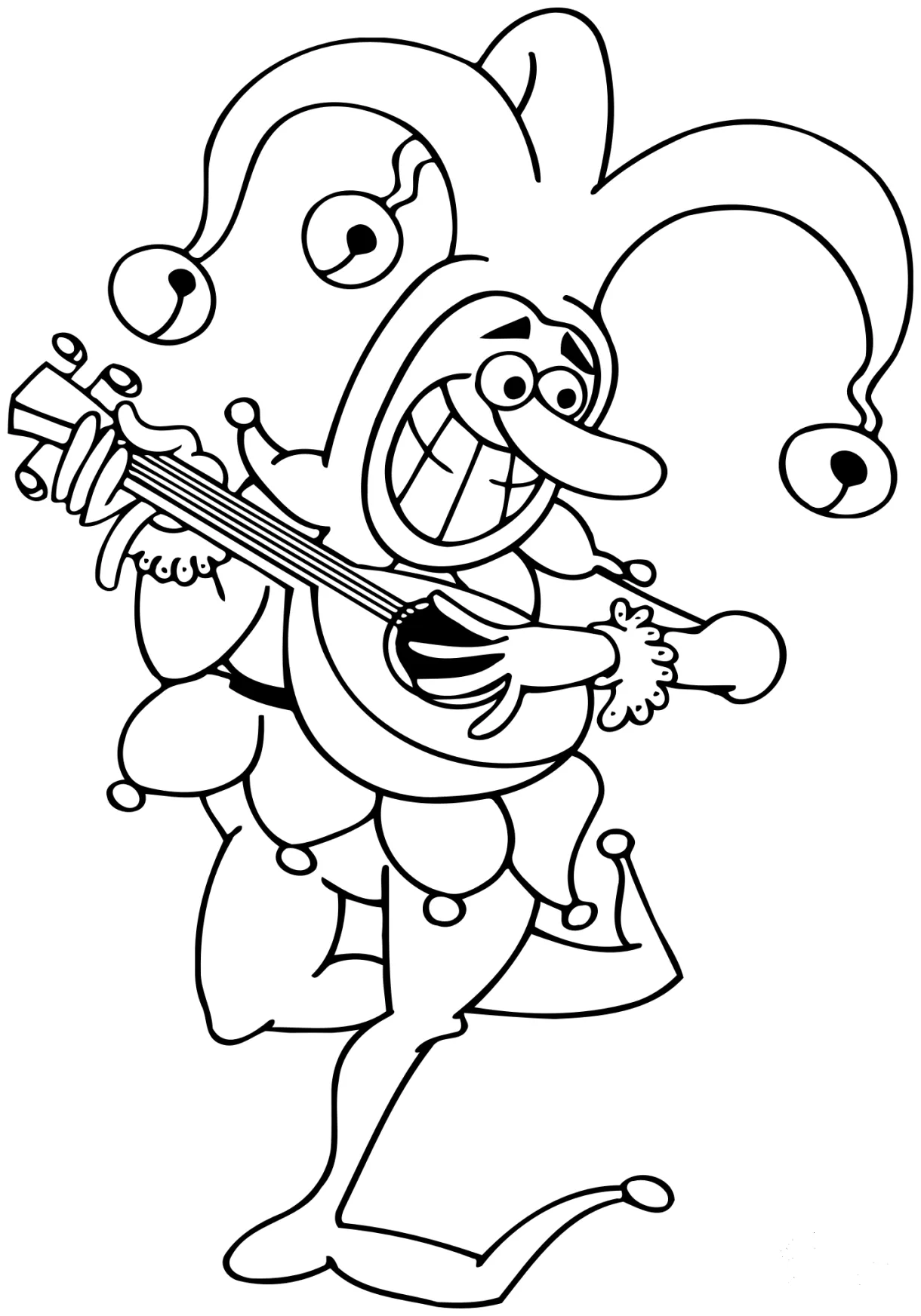 Jester Outline coloring page - ColouringPages