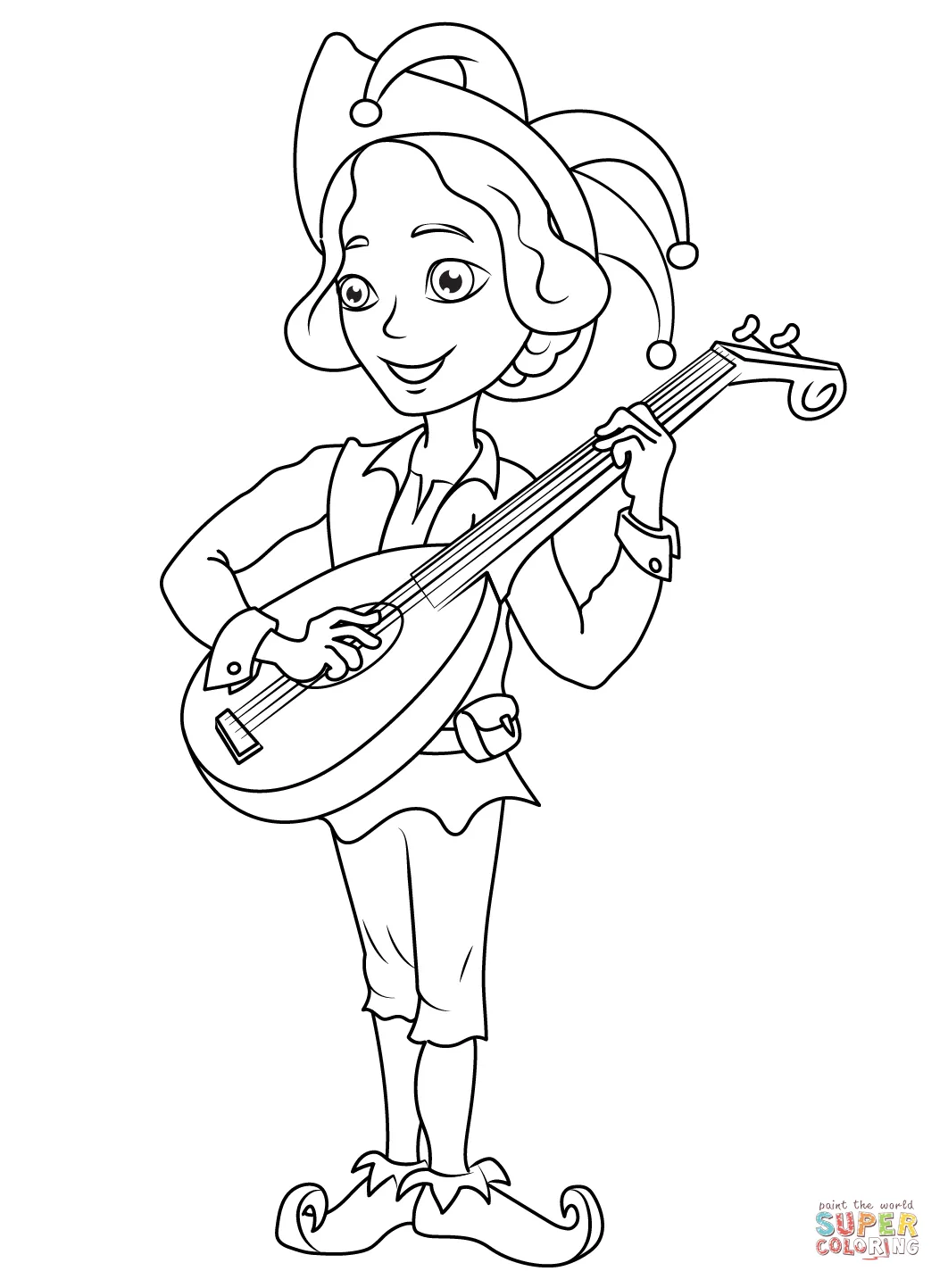 Jester coloring page | Free Printable Coloring Pages