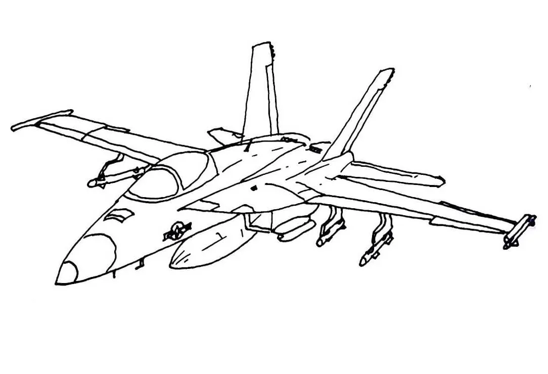 Cool fighter jet coloring page free printable coloring pages for kids