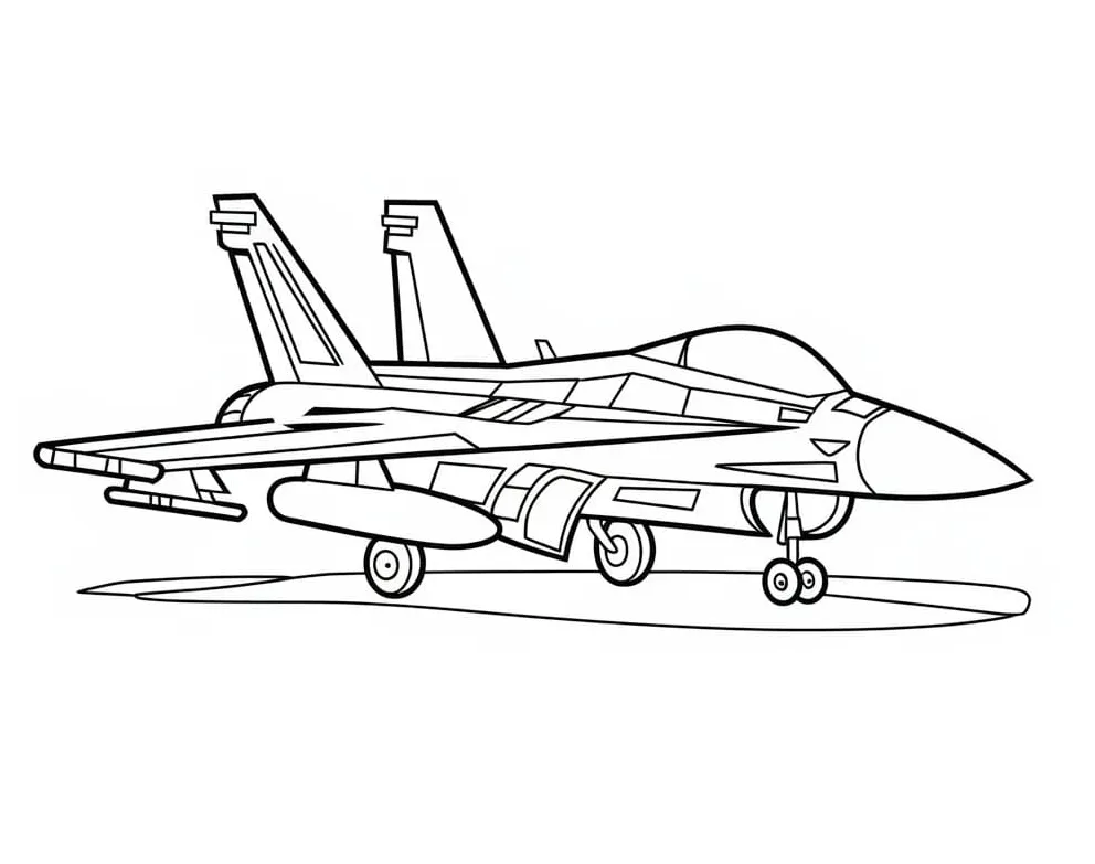 Free fighter jet coloring page download, print or color online for free