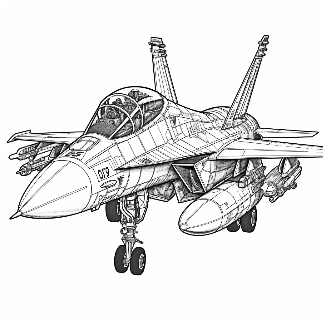 F18 coloring for kids smart, creative