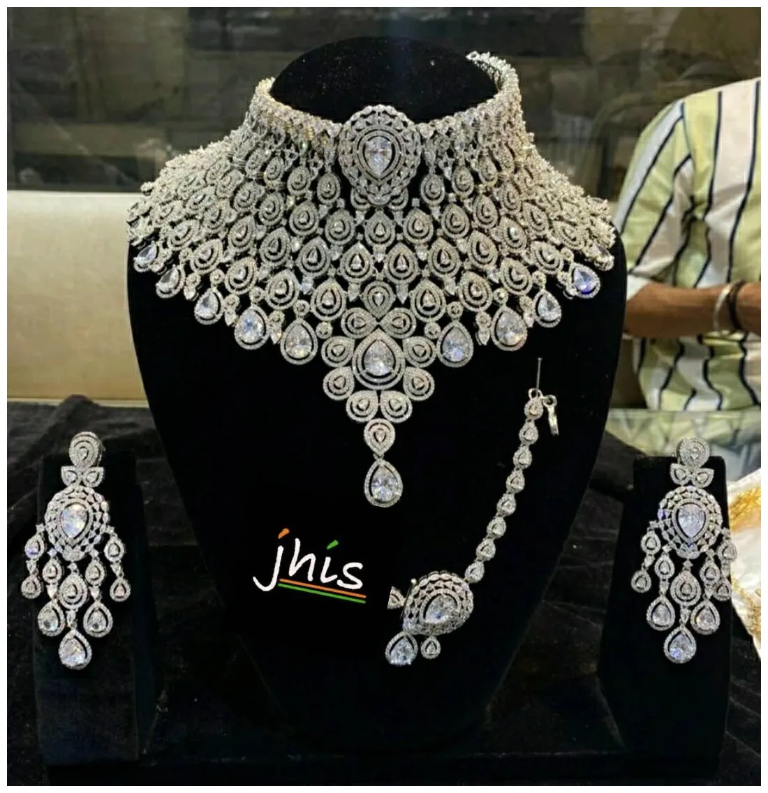 Luxury american diamond jewellery set wedding jewelry set etsy