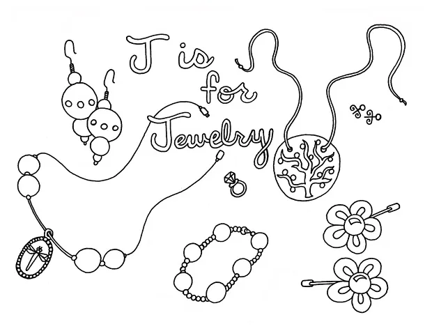 Free coloring pages of jewelry & coloring book