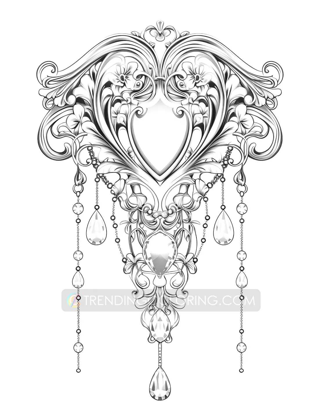 50 jewelry collection coloring pages instant download printable