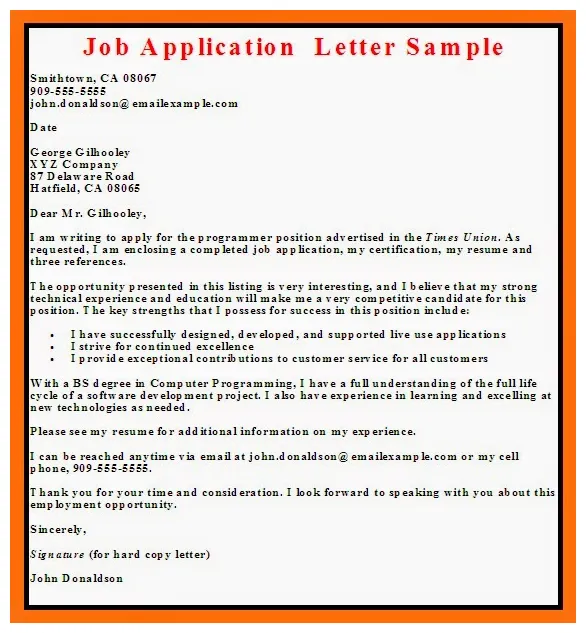 Business letter examples