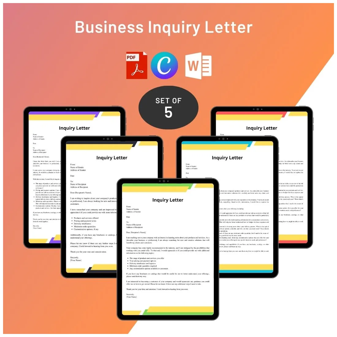 Job inquiry letter sample with examples [word editable]