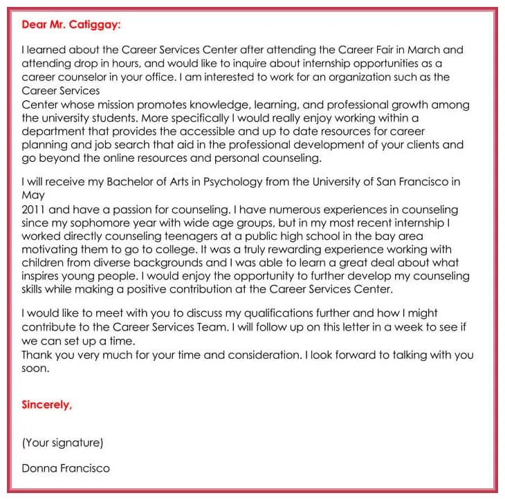 Job inquiry letter how to write and format it with 5+ best samples