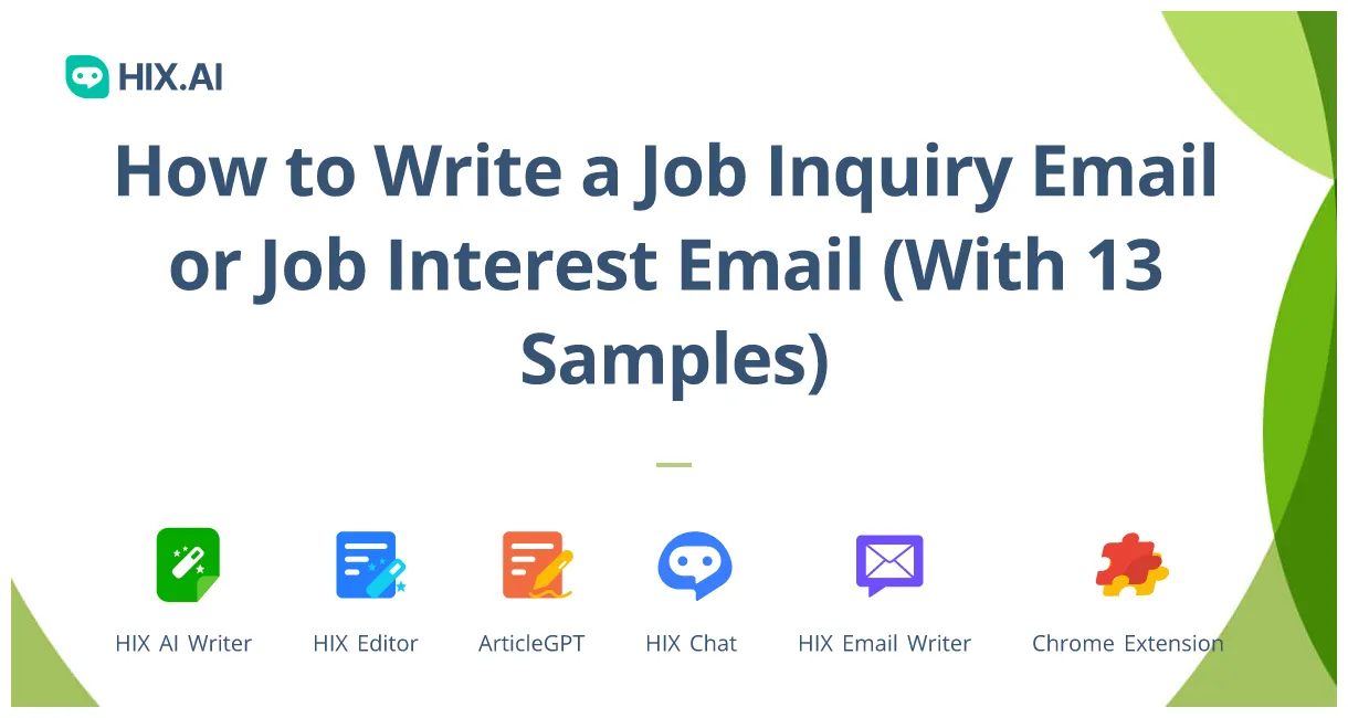 How to email inquiring about job 13 samples hix.ai printable coloring page