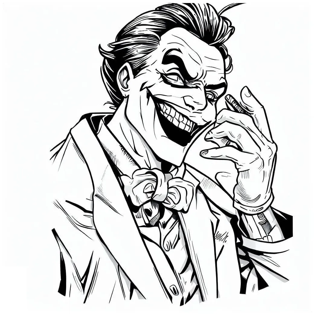 Laughing joker coloring page download, print or color online for free