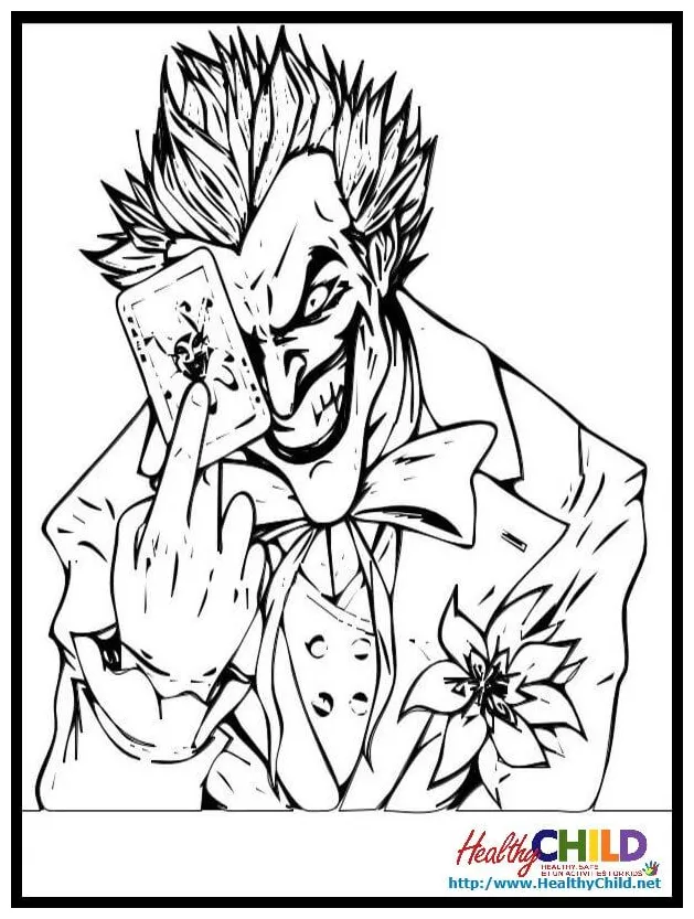 The joker coloring pages coloring home