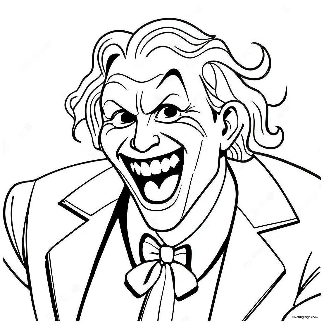 Joker laughing manically coloring page 59454-47711