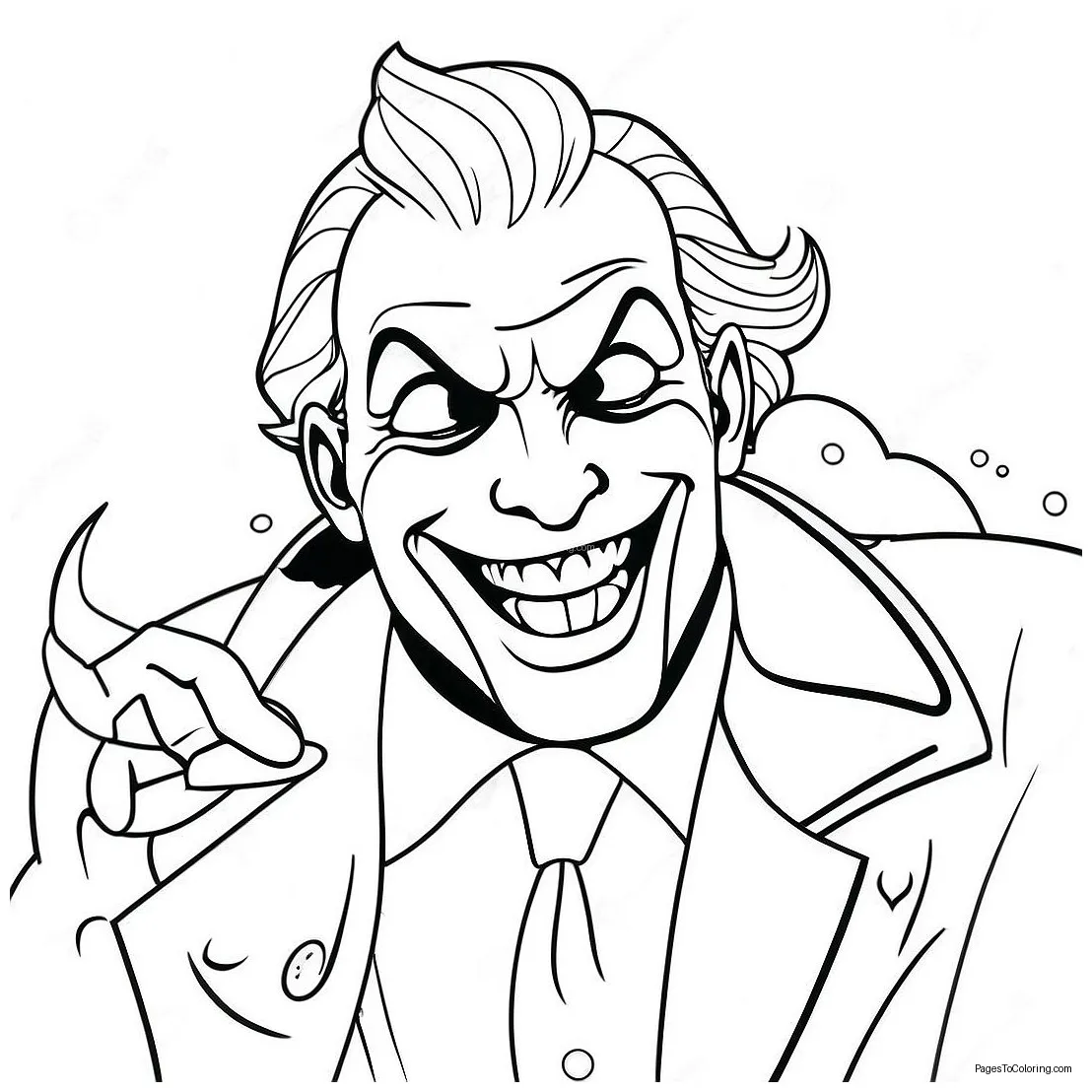 Joker batman laughing coloring page 61433-49425