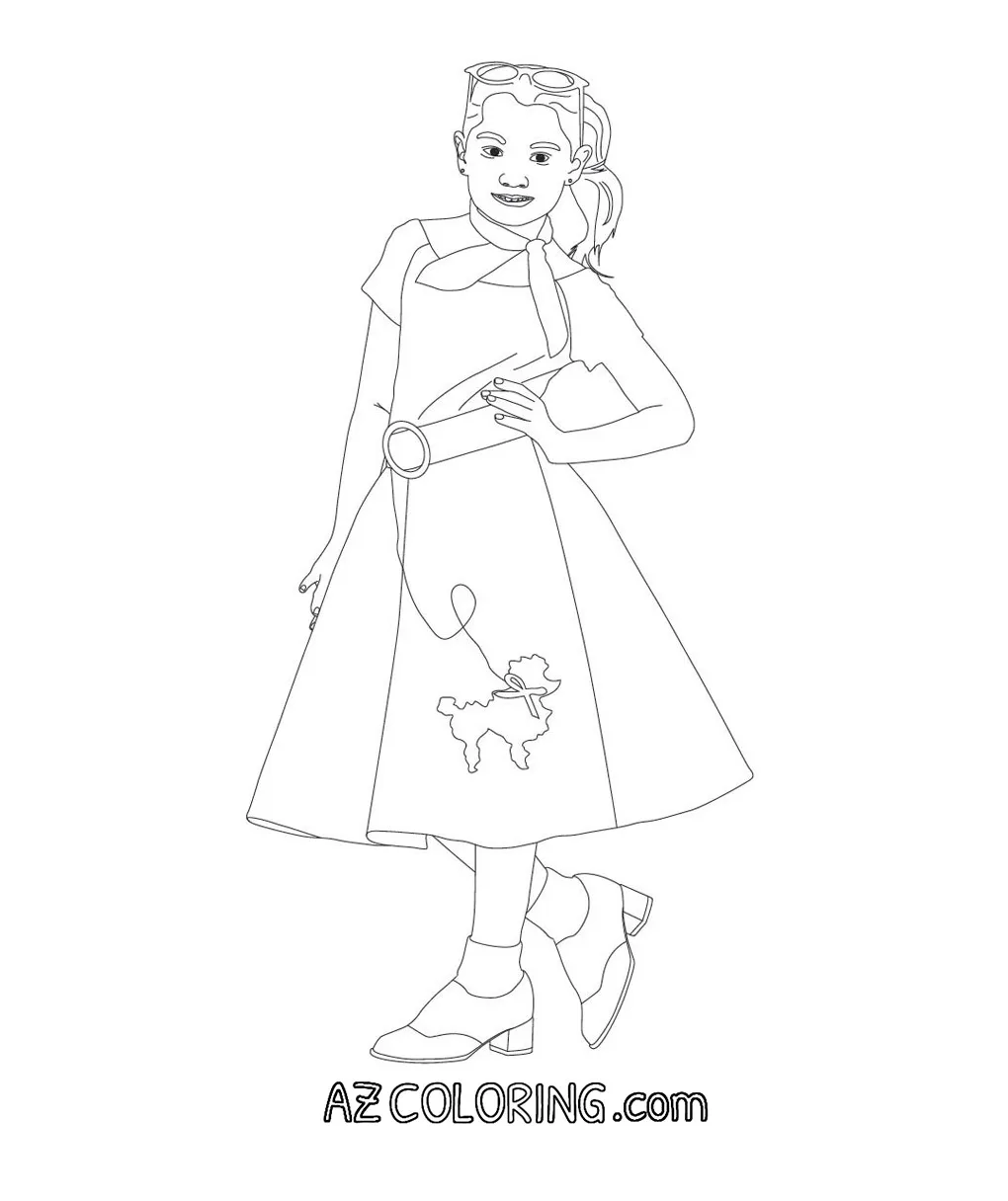 Poodle skirt coloring page coloring home