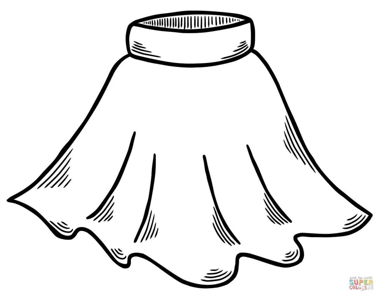 Skirt coloring page free printable coloring pages
